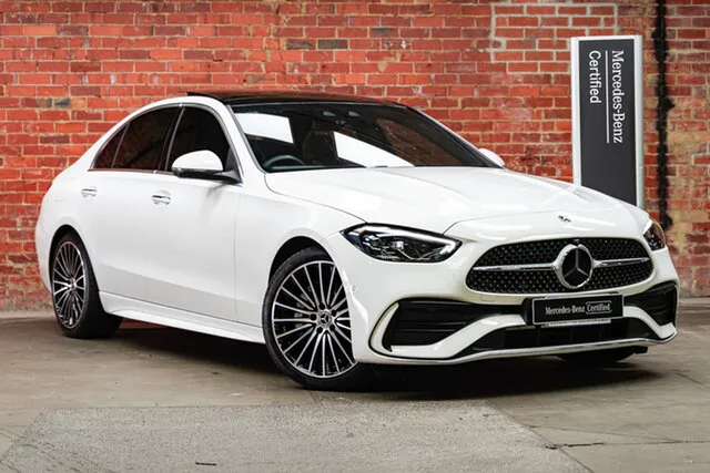 White Mercedes-Benz C-Class rental vehicle